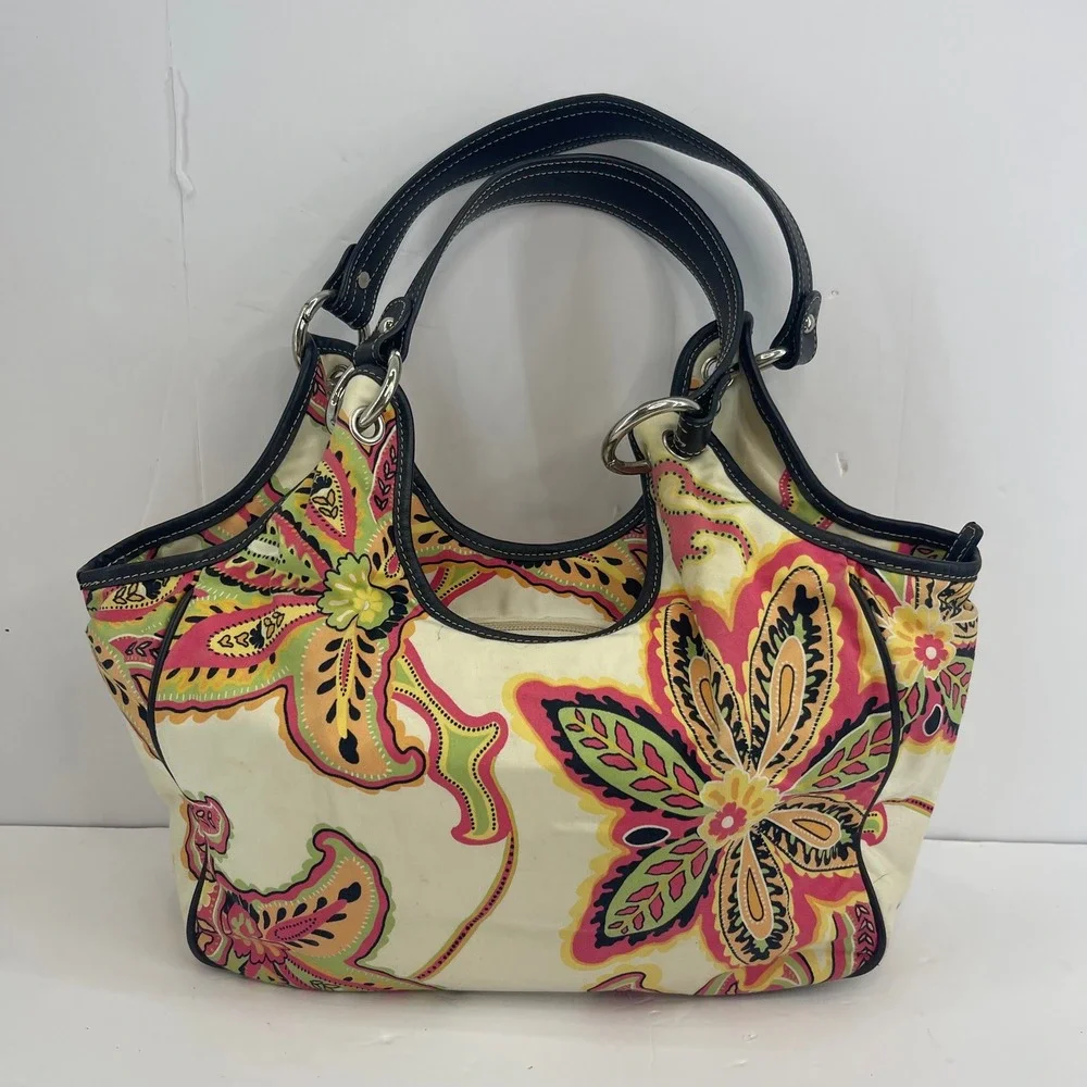Floral Shoulder Bag‎ Y2K Resort Lilly Pulitzer Style Paris Hilton Bright Purse